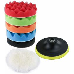 Kit Lucidatura Auto Dischi Spugna Tampone Platorello 75 Mm 3' Pollici 11 Pz en oferta