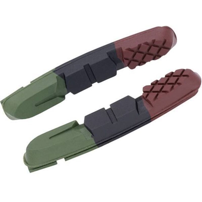 32004301 Tampone in gomma per freno 2 pz. Verde, Nero, Rosso - Alhonga