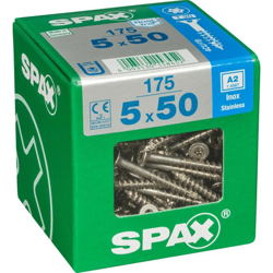 Lotto 175 Viti In Acciaio Inox Testa Svasata Torx Diam.5 Mm X Mm L.50 - Spax precio