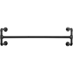 Attaccapanni da Muro, Barra Appendiabiti da Parete a Tubo, Stile Industriale, Salvaspazio, 110 x 30 x 29,3 cm, Regge Fino a 60 kg, Montaggio Facile, en oferta