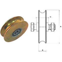 COMBI 405 RUOTA PER CANCELLI SCORREVOLI RUOTE 2 CUSCINETI GOLA TONDA-200 Tub.50 200 Tub.50 precio