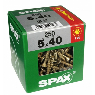 Lotto 250 Viti In Acciaio Testa Svasata Torx Diam.5 Mm X Mm L.40 - Spax