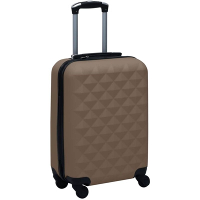 Trolley a Custodia Rigida Marrone ABS - Marrone - Vidaxl