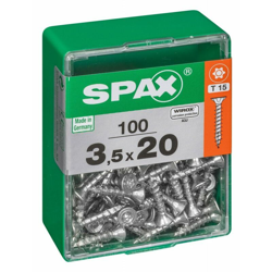 Lot 100 Acciaio Vite A Testa Piatta Spax Autofraisée, Diam.3.5 Mm X Mm L.20 precio