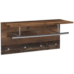Appendiabiti a Parete 72x29,3x34,5 cm in Stile Anticato Marrone - Marrone - FMD en oferta