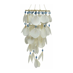 Scacciapensieri con conchiglie e pietre blu características