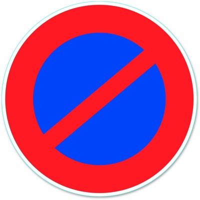 Chapuis DS22 Disco di segnalazione'Divieto di sosta' - PVC adesivo - Diametro 280 mm