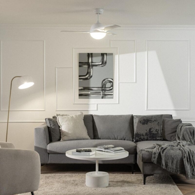 Techbrey - Ventilatore LED da Soffitto Aran Bianco 107cm Motore DC Bianco