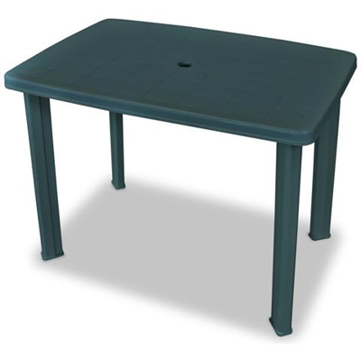 Tavolo Da Giardino 101x68x72 Cm In Plastica Verde