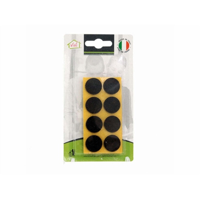 24 Feltrini tondi marroni 2,2 cm