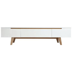 Mobile Tv Scandinavo Bianco Lucido E Frassino 180cm Melka características