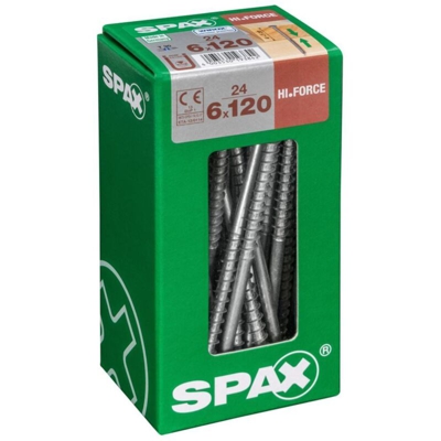 Set Di 24 Viti Sollevato Svasata In Acciaio Testa Spax Torx, Diam.6 Mm X L.120 Mm