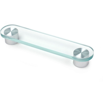 Maniglia stile contemporaneo, Alluminio, Trasparente/Cromato Lucido, 160 mm interasse. Marchio REI