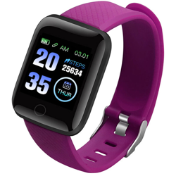Asupermall - Braccialetto sportivo intelligente da 1,3 pollici Monitoraggio della salute a carica diretta USB Roland Purple precio