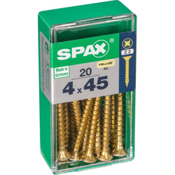 Set Di 20 Viti In Acciaio Testa Piana Pozidriv Spax, Diam.4 Mm X Mm L.45 en oferta