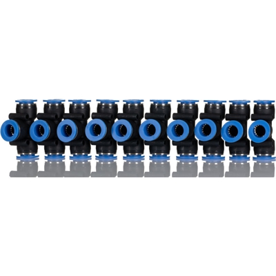 Raccordo a T tubo-tubo RS PRO, attacco A: A pressione 12 mm, attacco B: A pressione 12 mm, 9,9 kgf/cm², 990 kPa max (Confezione da 10)