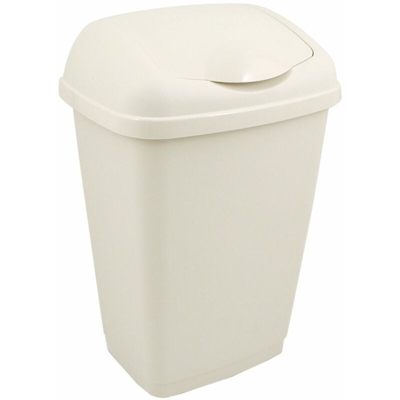 Bidone spazzatura Bianco in Plastica, da 50L - Rs Pro