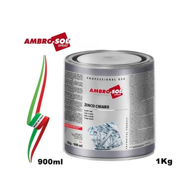 VERNICE ZINCANTE A FREDDO ZINCO CHIARO PROTETTIVO PER ESTERNI 900ml ' ' - Ambro-sol