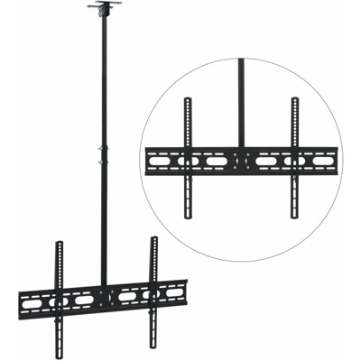 Supporto a Soffitto per TV da 37'-70' Regolabile in Altezza - Nero - Vidaxl