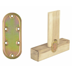 Piastra Giunzione Diritta Arrotonda in Acciaio Tropicalizzato art. 970 - 50 x 120 mm precio