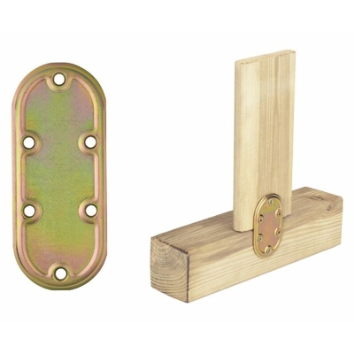 Piastra Giunzione Diritta Arrotonda in Acciaio Tropicalizzato art. 970 - 50 x 120 mm