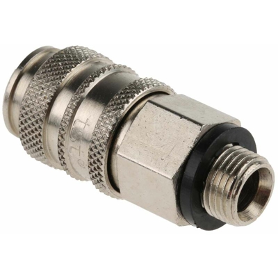 Giunto ad attacco rapido, RS PRO, serie 21, connessione G 1/8 Maschio, 35 bar max, in Ottone Nichelato Camozzi, Legris,