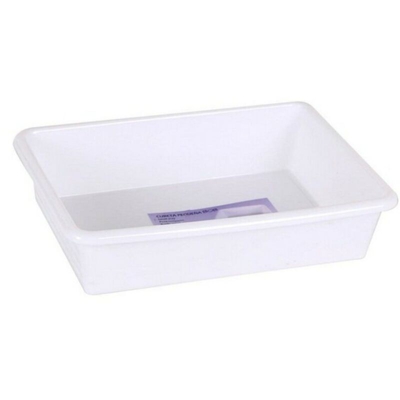 Contenitore di Plastica 2 L Dreptunghiular Albă (26 X 19 cm)