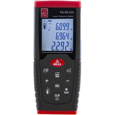 Distanziometro laser RS PRO RSLDM-50H, 0,05? 50m, precisione ±1,5 mm, Classe 2