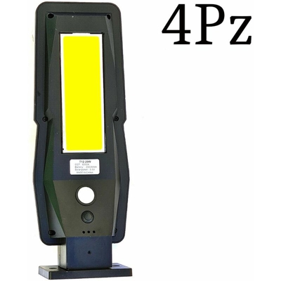 Faro led mini lampione solare 20W luce fredda 4pz sensore movimento crepuscolare