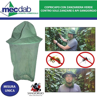 Cappello Zanzariera Copricapo Protezione Contro Insetti Zanzare Api Vespe (34836