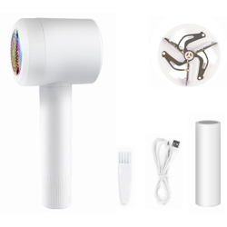 Regolabarba elettrico 2-in-1 con ricarica USB bianca 007 (include un rotolo di adesivo) características