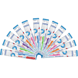 Spazzolino da denti con setole morbide ultrafini per la pulizia orale (colore misto blu / polvere / verde / viola / arancione e spedito in confezioni precio