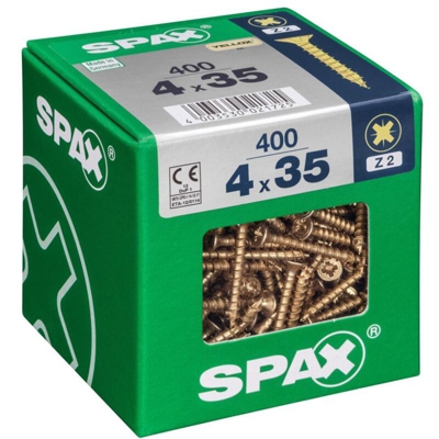 Lotto 400 Svasata Viti In Acciaio Testa Pozidriv Diam.4 Mm X Mm L.35 - Spax