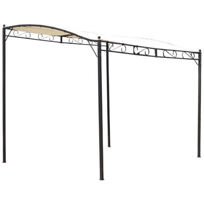 Pergola Lisa Beige E Acciaio - 3 X 2.5 X 2/2.5 M