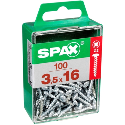 Box 100 Universale Vite 3,5X16 Spax Testa Pz Rotonda Wirox 100 Pc