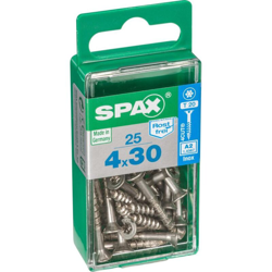 Set Di 25 Viti In Acciaio Inox Svasata Testa Torx Spax, Diam.4 Mm X Mm L.30 características