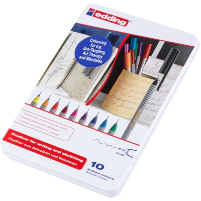 Penna Fineliner 10 pz Multicolore 55 - Edding