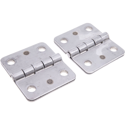 Cerniera A libro in Acciaio inox, 75mm x 90mm x 6mm, Oscillazione libera (Confezione da 2) - Rs Pro