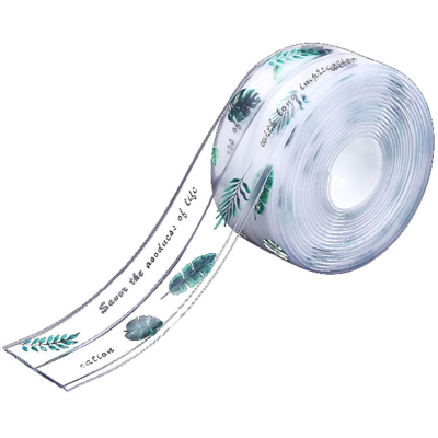 Adesivi da cucina impermeabili e resistenti alla muffa rami verdi trasparenti e foglie verdi