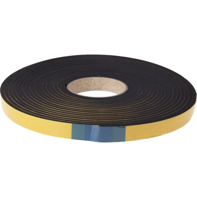 Nastro in EPDM 20mm x 10m x 5mm, Nero (Bobina da 10 m) - Rs Pro