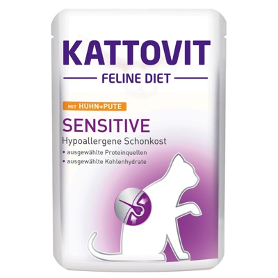 Kattovit Sensitive Buste - 6 x 85 g - Pollo & Tacchino