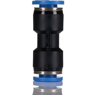 Unione dritta RS PRO, tubo A: A pressione 8 mm, tubo B: A pressione 8 mm, 10 bar max (Confezione da 10)