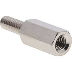 Rs Pro - Distanziale filettato Esagonale Maschio/Femmina, in Ottone Nichelato, L. 10mm, filettatura M3 x M3 (Confezione da 50) precio