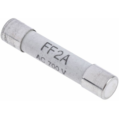 Fusibile a cartuccia RS PRO, 2A, Ø 6.3 x 32mm, FF, 700V ca, Ceramico