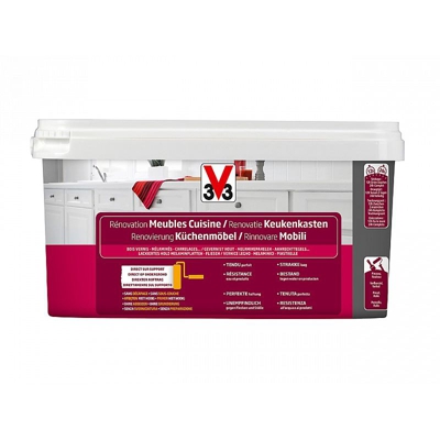 V33 Smalto Rinnovare Mobili Cucina Grigio Carbonato 2 Lt