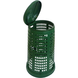 Savino Filippo - Bidone pattumiera secchio in resina verde con coperchio per immondizia rifiuti per esterno giardino precio