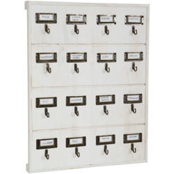 Portachiavi da Muro in Legno - Appendi Chiavi da Parete per Casa e Ufficio - Pannello Appendichiavi Compatto con 16 G - Biscottini precio