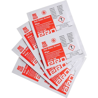 Salviette Monouso umidificate col. Bianco, conf. da 100 pz. (Confezione da 100) - Rs Pro