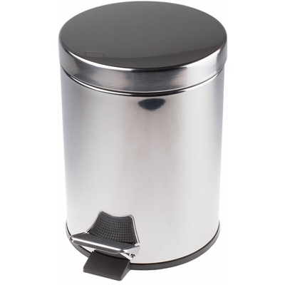 Bidone spazzatura Cromo RS PRO, in Acciaio inox, da 5L