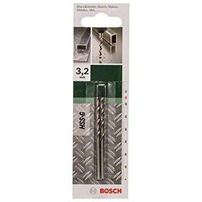Bosch Accessories 2609255039 HSS Punta a spirale per metallo 3.2 mm Lunghezza totale 65 mm rettificato DIN 338 Alberino